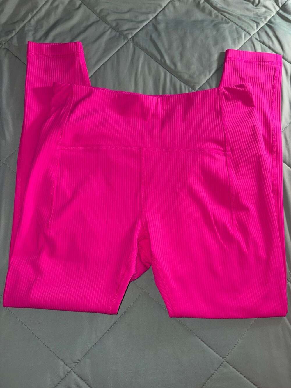 Spyder Active Leggings Size L Pink Ribbed Athletic